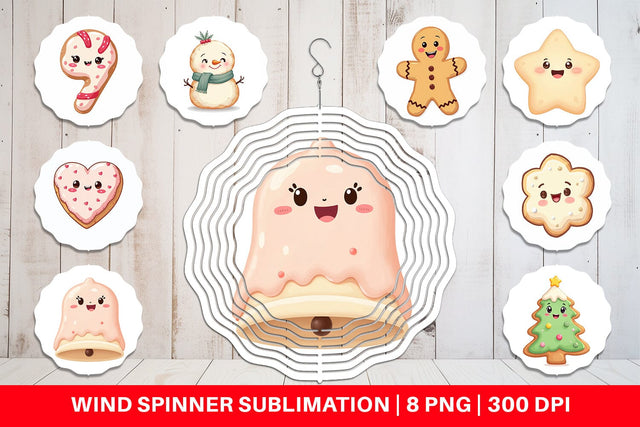 Wind Spinner Christmas Cookies Sublimation artnoy 