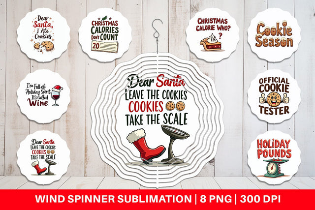 Wind Spinner Christmas Diet Dropout Quotes Sublimation artnoy 