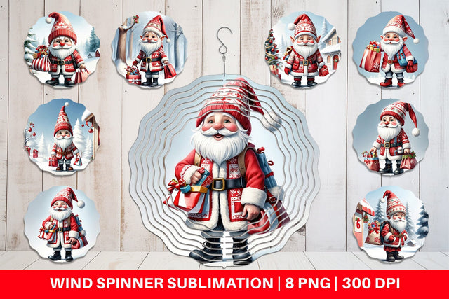 Wind Spinner Christmas Elf Sublimation artnoy 