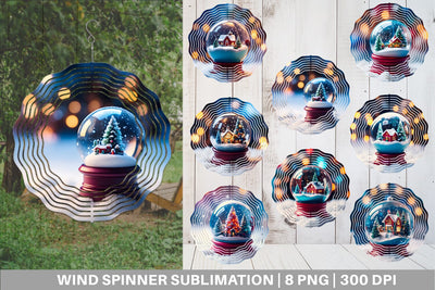 Wind Spinner Christmas Globe Sublimation artnoy 