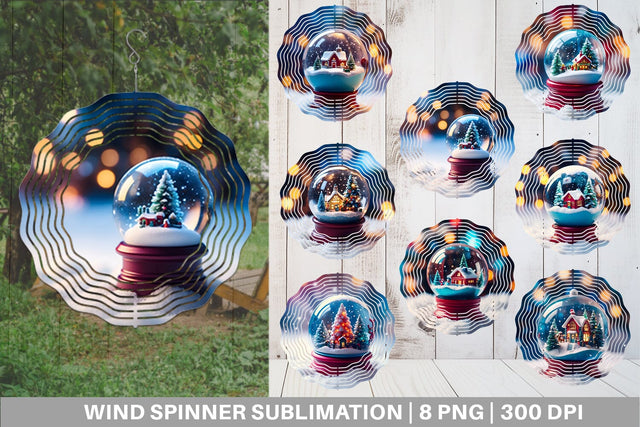 Wind Spinner Christmas Globe Sublimation artnoy 