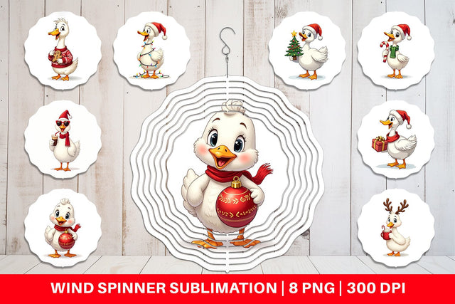 Wind Spinner Christmas Goose Sublimation artnoy 