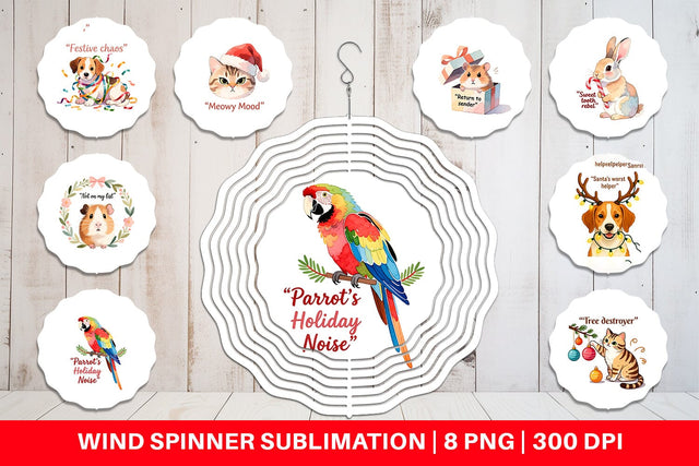 Wind Spinner Christmas Pet Sarcasm Sublimation artnoy 