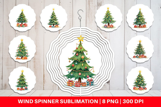 Wind Spinner Christmas Tree Sublimation artnoy 