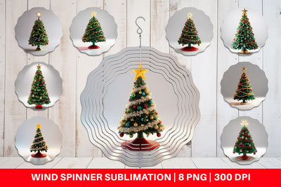 Wind Spinner Christmas Tree Sublimation artnoy 