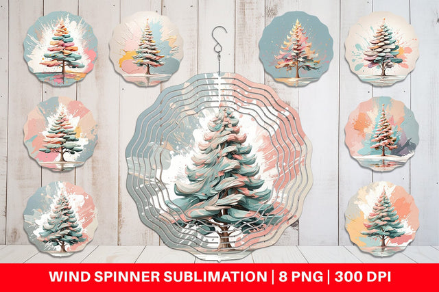 Wind Spinner Christmas Tree Sublimation artnoy 