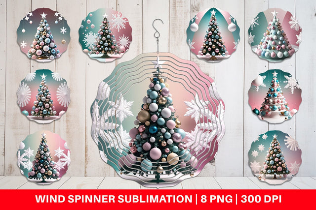 Wind Spinner Christmas Tree Sublimation artnoy 