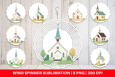 Wind Spinner Church Sublimation artnoy 