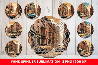 Wind Spinner Classic Car Sublimation artnoy 