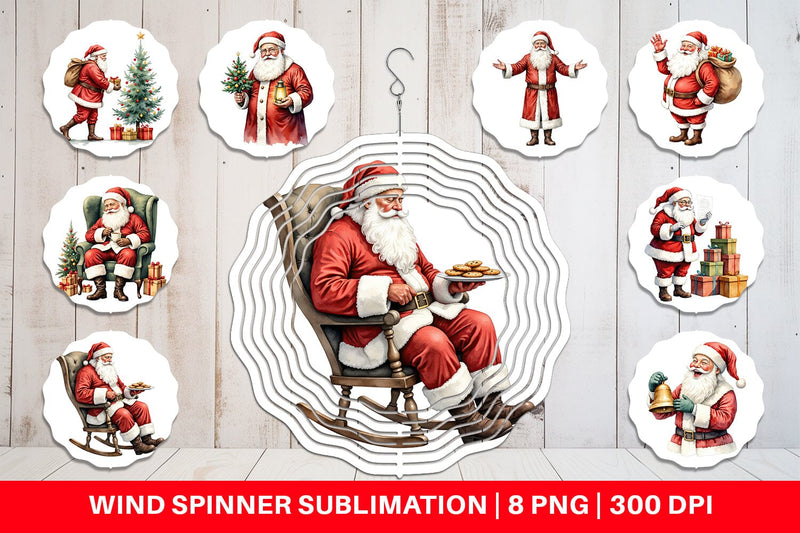 Wind Spinner Classic Santa Claus Sublimation artnoy 