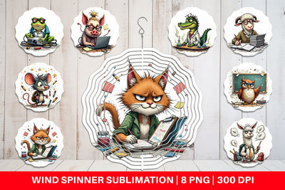 Wind Spinner Classroom Chaos Critters Sublimation artnoy 