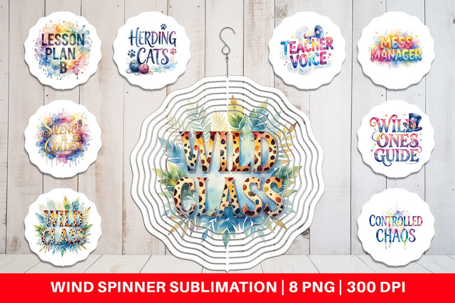 Wind Spinner Classroom Chaos Quotes Sublimation artnoy 