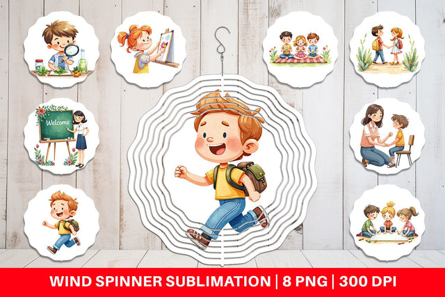 Wind Spinner Classroom Moments Sublimation artnoy 