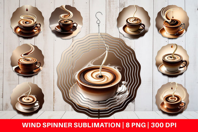 Wind Spinner Coffee Cup Sublimation artnoy 