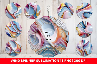 Wind Spinner Colorful Liquid Sublimation artnoy 