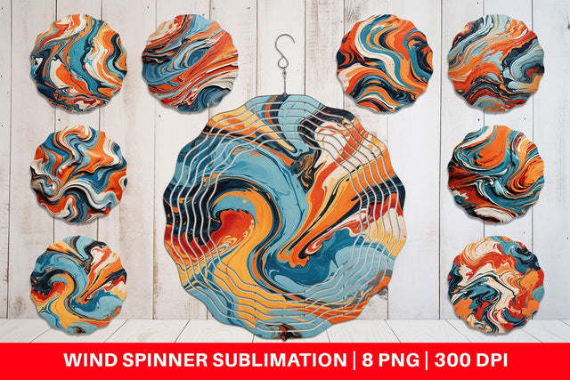 Wind Spinner Colorful Marble Sublimation artnoy 