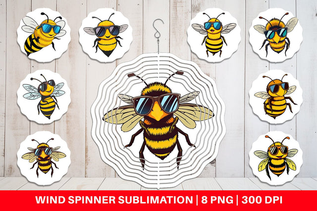 Wind Spinner Cool Bee Sublimation artnoy 