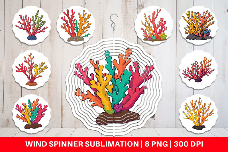 Wind Spinner Coral Reef Sublimation artnoy 