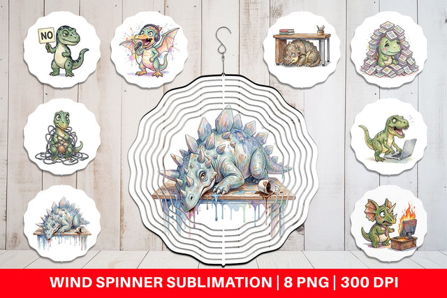 Wind Spinner Corporate Burnout Dino Sublimation artnoy 