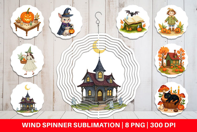 Wind Spinner Cottagecore Halloween Sublimation artnoy 