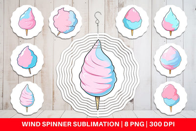 Wind Spinner Cotton Candy Scoop Sublimation artnoy 