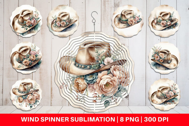Wind Spinner Cowboy Decor Sublimation artnoy 