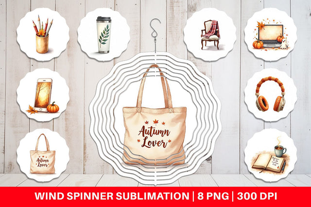 Wind Spinner Cozy Autumn Home Office Sublimation artnoy 