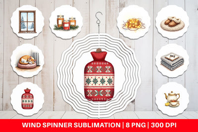 Wind Spinner Cozy Christmas Sublimation artnoy 