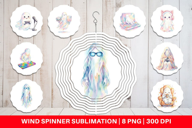 Wind Spinner Cozy PC Gamer Ghost Sublimation artnoy 