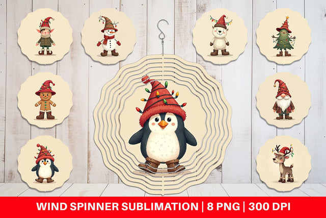 Wind Spinner Cozy Raggedy Christmas Sublimation artnoy 