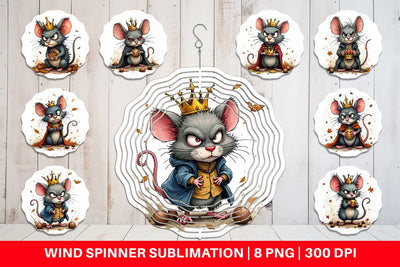 Wind Spinner Cranky Mouse King Mayhem Sublimation artnoy 