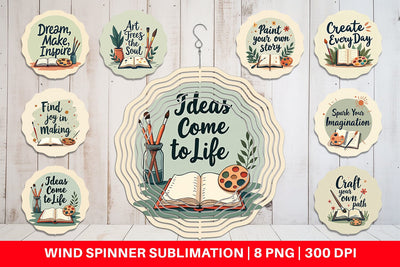 Wind Spinner Creative Pursuit Quotes Sublimation artnoy 