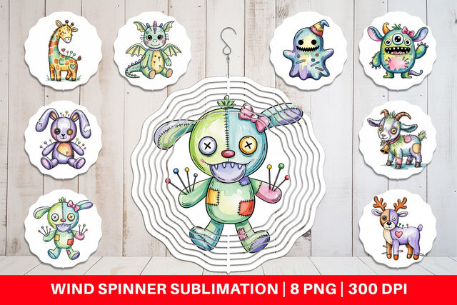 Wind Spinner Creepy Cute Pastel Halloween Sublimation artnoy 