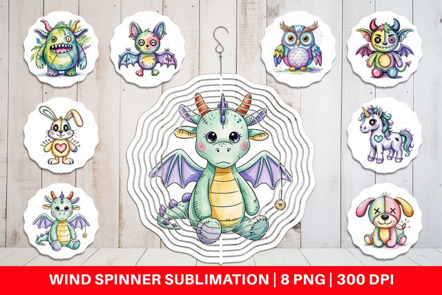 Wind Spinner Creepy Cute Pastel Halloween Sublimation artnoy 