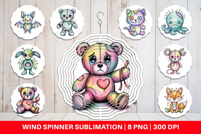 Wind Spinner Creepy Cute Pastel Halloween Sublimation artnoy 
