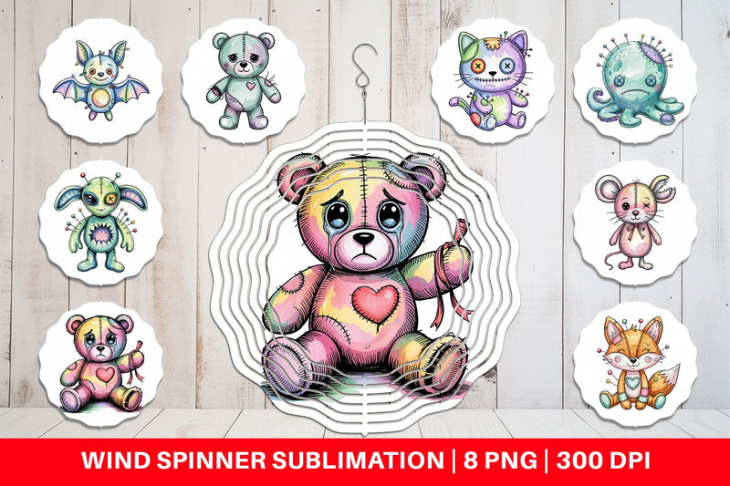 Wind Spinner Creepy Cute Pastel Halloween Sublimation artnoy 