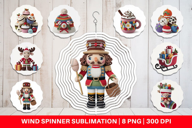 Wind Spinner Crochet Christmas Sublimation artnoy 