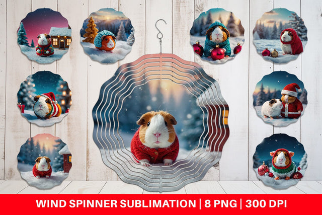 Wind Spinner Crochet Guinea Pig Sublimation artnoy 