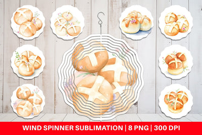Wind Spinner Cross Buns Sublimation artnoy 