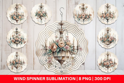Wind Spinner Crystal Chandelier Sublimation artnoy 