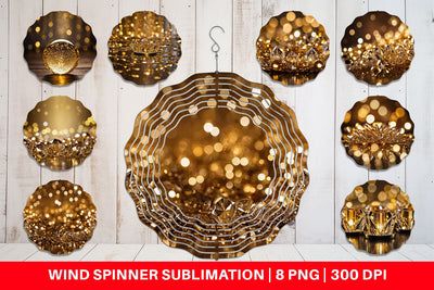 Wind Spinner Crystal Gold Sublimation artnoy 