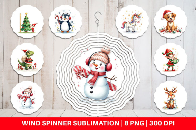 Wind Spinner Cute Christmas Crew Sublimation artnoy 