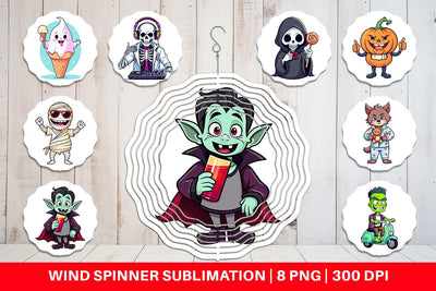 Wind Spinner Cute Creepy Characters Sublimation artnoy 