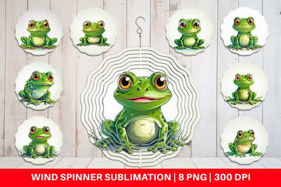 Wind Spinner Cute Frog Sublimation artnoy 