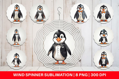 Wind Spinner Cute Penguin Sublimation artnoy 