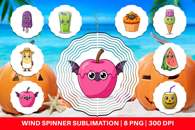Wind Spinner Cute Summerween Treats Sublimation artnoy 