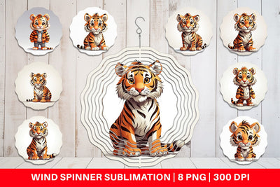 Wind Spinner Cute Tiger Sublimation artnoy 