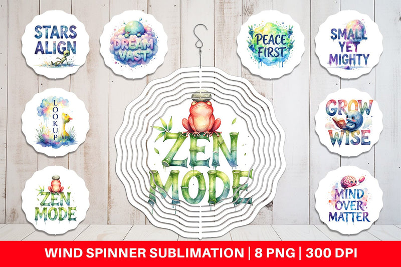 Wind Spinner Cute Ugly Alien Wisdom Quote Sublimation artnoy 