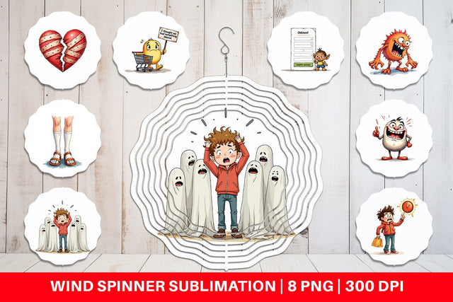 Wind Spinner Cyber Catastrophes Sublimation artnoy 