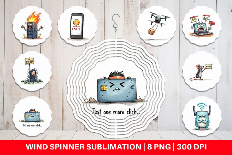 Wind Spinner Cyber Monday Glitchfest Sublimation artnoy 